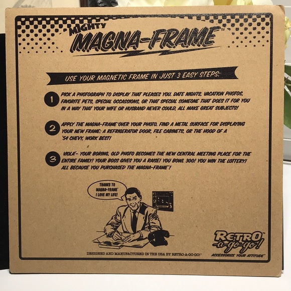 Vintage Retro Inspired Magnetic Picture Frame - Picture 2 of 2